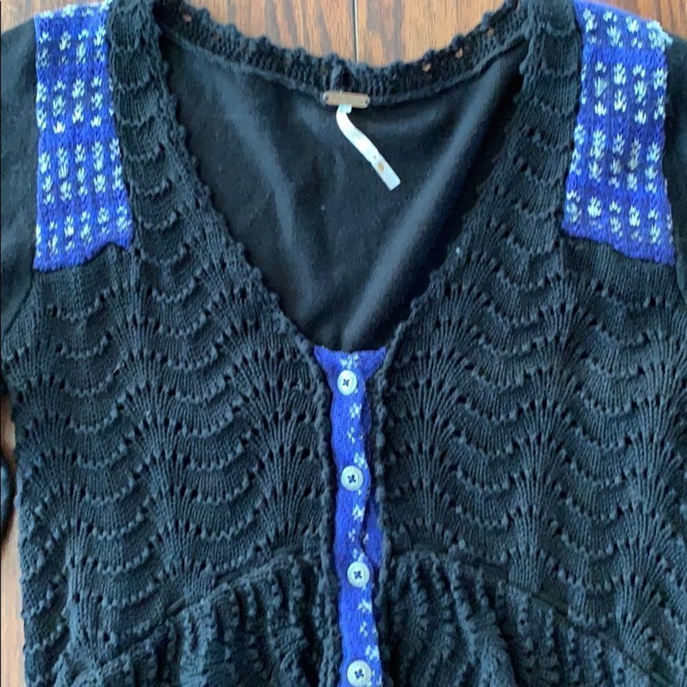 Free People peplum crop cardigan. Small - Picture 2 of 4